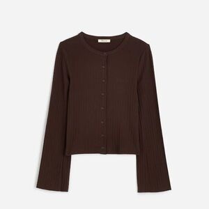 Madewell Flared Sleeve Cardigan Dark Carob M NWT